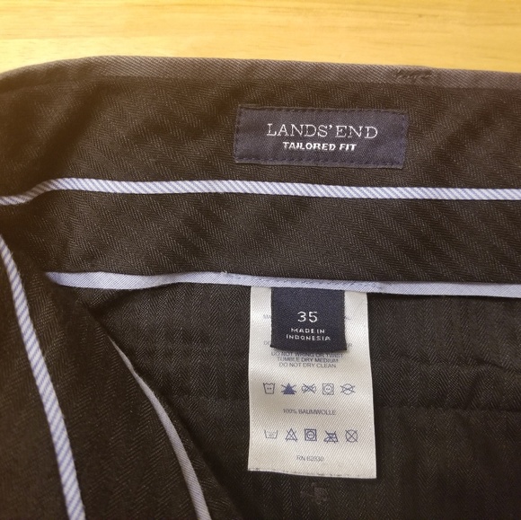 Lands End Tailored Twill Dress Pants - Picture 4 of 4